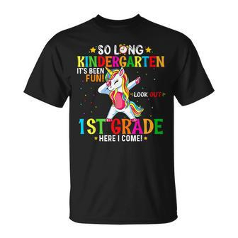 So Long Kindergarten Graduation Class 2023 Unicorn Dab T-shirt - Thegiftio UK