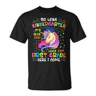 So Long Kindergarten Look Out 1St Grade Here I Come Unicorn Unisex T-Shirt | Mazezy DE