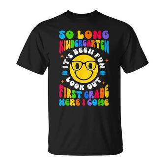 So Long Kindergarten Smile Face Hello 1St Grade Here I Come Unisex T-Shirt | Mazezy