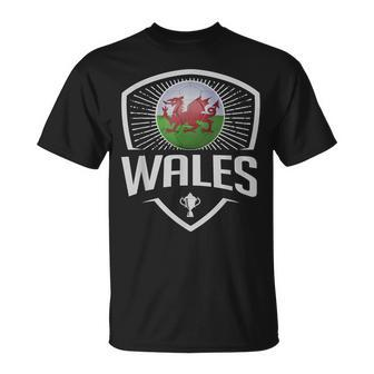 Soccer Support The Team Football Fan Welsh Wales Flag T-Shirt | Mazezy