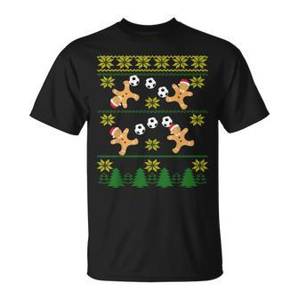 Soccer Ugly Christmas Sweater Holiday T-Shirt - Monsterry