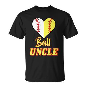 Softball Baseball Uncle Proud Sport Fan Outfit Gift Unisex T-Shirt | Mazezy