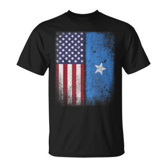 Somali American Flag Somalia Usa Somalian America T-Shirt | Mazezy UK