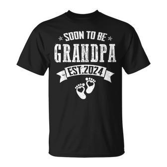 Soon To Be Grandpa Promoted To Grandpa 2024 T-Shirt