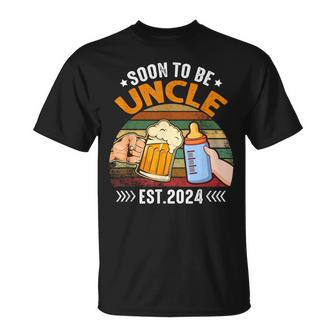 Soon To Be Uncle Again 2024 Pregnancy Announcement Dad T-Shirt - Seseable