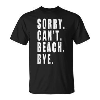 Sorry Cant Beach Bye Funny Parasailing Flyboarding Surfing Unisex T-Shirt | Mazezy