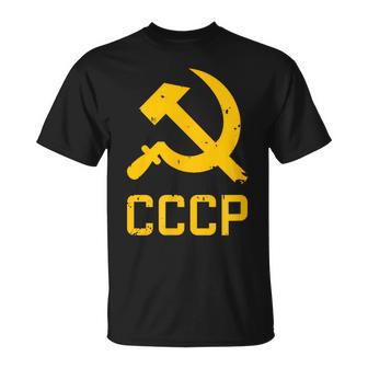 Soviet Union Hammer And Sickle Russia Communism Ussr Cccp T-Shirt | Mazezy