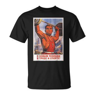 Soviet Union Ussr Sport Propaganda Poster T-Shirt | Mazezy