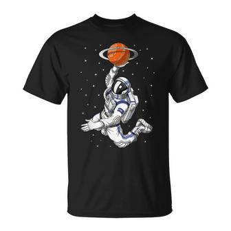 Space Astronaut Basketball Player Cosmic Men Boys Kids Basketball Funny Gifts Unisex T-Shirt