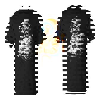 Space Vintage Travel Astronaut Monkey Astronaut T-Shirt - Thegiftio UK