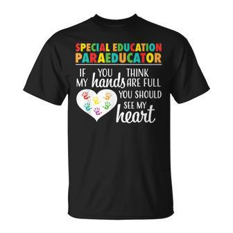 Special Education Paraeducator Cute Heart Appreciation T-Shirt | Mazezy