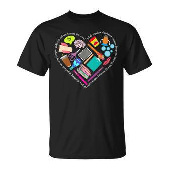 Speech Language Pathology Slp Speech Pathologist Heart Shape Unisex T-Shirt | Mazezy