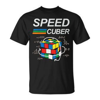 Speed Cuber Competitive Puzzle Speedcubing Players T-Shirt - Seseable
