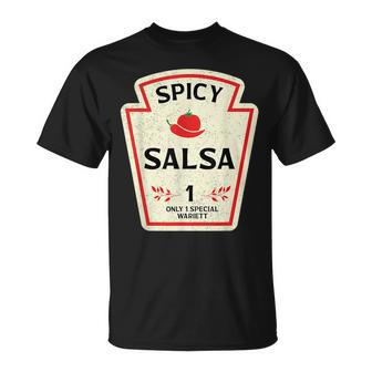 Spicy Salsa Group Condiment Team Halloween Costume T-Shirt - Seseable