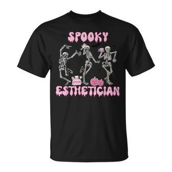 Spooky Esthetician Halloween Skeleton Skin Therapist Case T-Shirt - Seseable