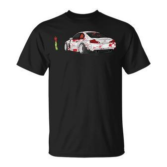 Spooky Halloween Jdm Zombie G35 Drift Car Illustrated Halloween Funny Gifts Unisex T-Shirt | Mazezy