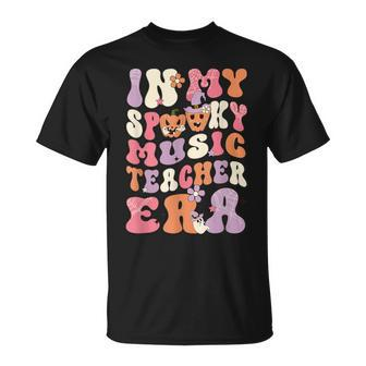 In My Spooky Music Teacher Era Ghost Halloween Teacher's Day T-Shirt - Thegiftio UK