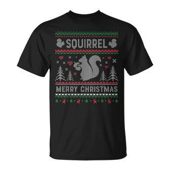 Squirrel Ugly Christmas Sweater Style T-Shirt - Monsterry AU