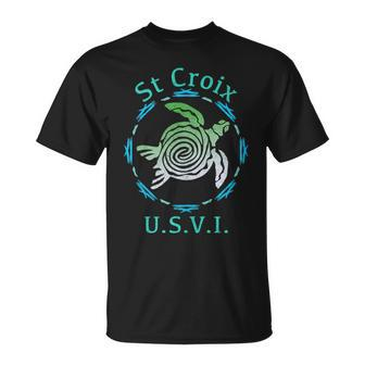 St Croix Usvi Vintage Tribal Turtle T-Shirt | Mazezy