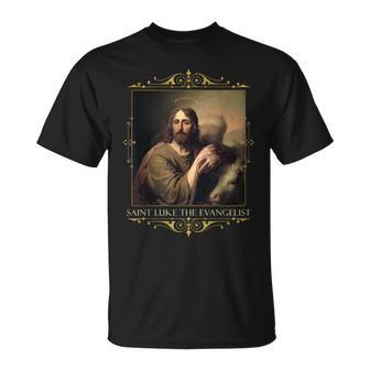St Luke The Evangelist Prayer Patron Artists Catholic Saint T-Shirt | Mazezy