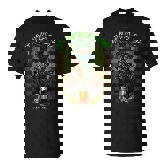 St Patrick's Day Horror Scary Dark Leprechaun Spooky Cool Leprechaun T-Shirt | Mazezy