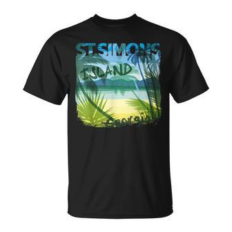 St Simons Island Georgia Beach Summer Matching Family Tree Georgia Gifts And Merchandise Funny Gifts Unisex T-Shirt | Mazezy