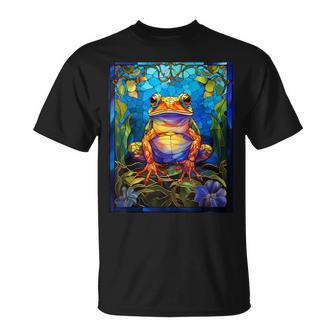 Stained Glass Style African Bullfrog T-Shirt | Mazezy