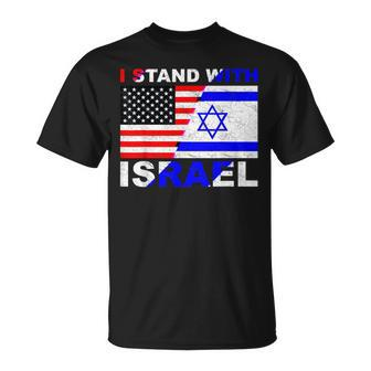 I Stand With Israel Israeli Palestinian Conflict Pro Israel T-Shirt | Mazezy