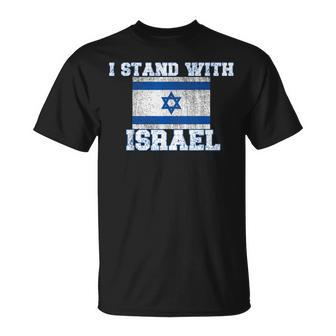 I Stand For Israel Support Israel Isreali Flag Vintage T-Shirt - Thegiftio UK