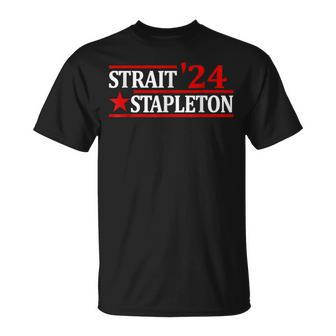 Stapleton Strait 24 Retro Vintage Country Cowboy Western Unisex T-Shirt - Seseable