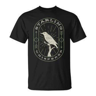 Starling Whisperer Bird Watching T-Shirt | Mazezy