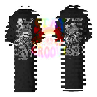 Stay Groovy Peace Sign Love 60S 70S Tie Dye Hippie Halloween Unisex T-Shirt | Mazezy