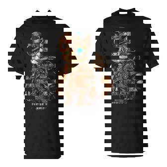 Steam Punk Cat Kitten Kitty Steampunk T-Shirt - Thegiftio