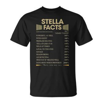 Stella Name Gift Stella Facts Unisex T-Shirt - Seseable