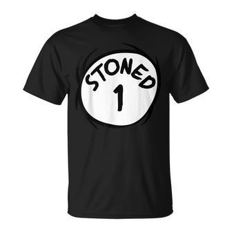 Stoned 1 420 Weed Stoner Matching Couple Group T-Shirt | Mazezy