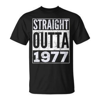 Straight Outta 1977 Birthday T-Shirt | Mazezy