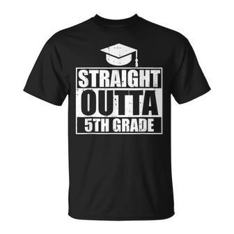 Straight Outta 5Th Grade Class Of 2023 School Graduation Unisex T-Shirt | Mazezy