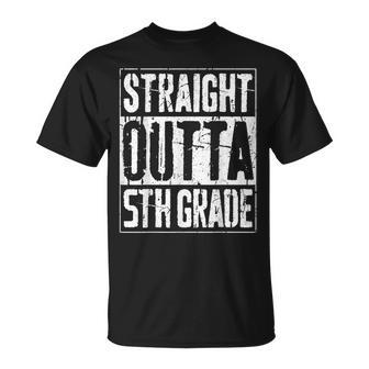 Straight Outta 5Th Grade Fifth Grade Graduation Unisex T-Shirt | Mazezy