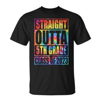 Straight Outta 5Th Grade Graduation Class Of 2023 Tie Dye Unisex T-Shirt | Mazezy CA