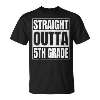 Straight Outta 5Th Grade Great Graduation Gifts Fifth Grade Unisex T-Shirt | Mazezy