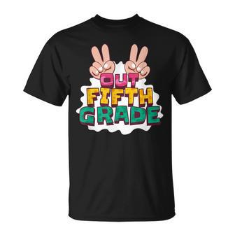 Straight Outta 5Th Grade Last Day Of School Fifth Grade Unisex T-Shirt | Mazezy