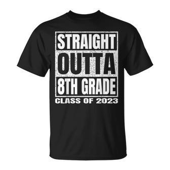 Straight Outta 8Th Grade School Graduation Class Of 2023 Unisex T-Shirt | Mazezy