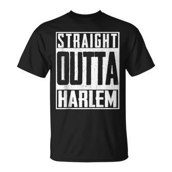 Straight Outta Harlem New York Big Apple Patriot Pride Unisex T-Shirt | Mazezy