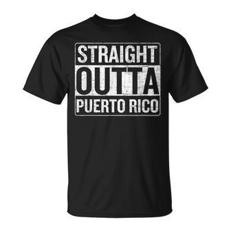 Straight Outta Puerto Rico Vintage Patriotic Pride Heritage Unisex T-Shirt | Mazezy