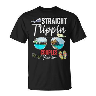 Straight Trippin Couples Trip 2023 Beach Summer Vacation Unisex T-Shirt - Monsterry CA