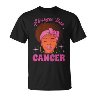 Stronger Than Breast Cancer Pink Ribbon Breast Cancer T-Shirt | Mazezy