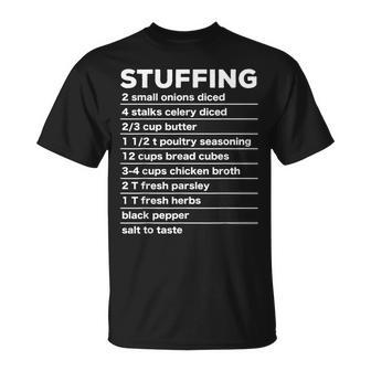 Stuffing Recipe Thanksgiving Food Costume Dark T-Shirt | Mazezy UK
