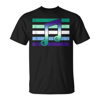 Subtle Mlm Pride Funny Music Musician Love Mlm Gay Male Flag Unisex T-Shirt | Mazezy