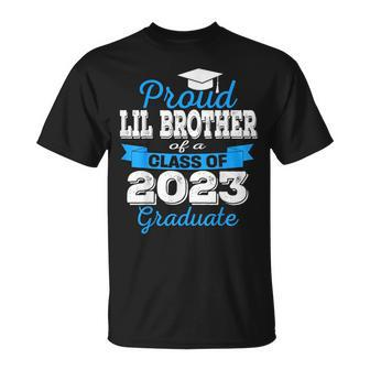 Super Proud Lil Brother Of 2023 Graduate Family College Unisex T-Shirt | Mazezy