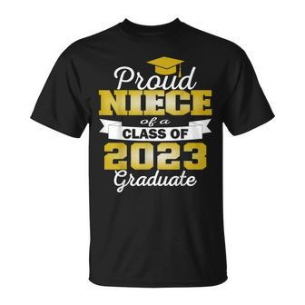 Super Proud Niece Of 2023 Graduate Awesome Family College Unisex T-Shirt | Mazezy